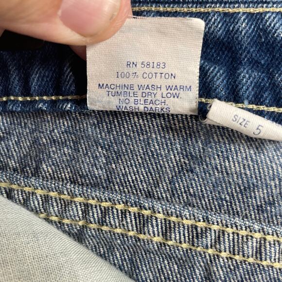 VTG Sasson Jeans Women's 5 Blue Dark Wash Style 31015 High Waist Straight Leg - Picture 6 of 11